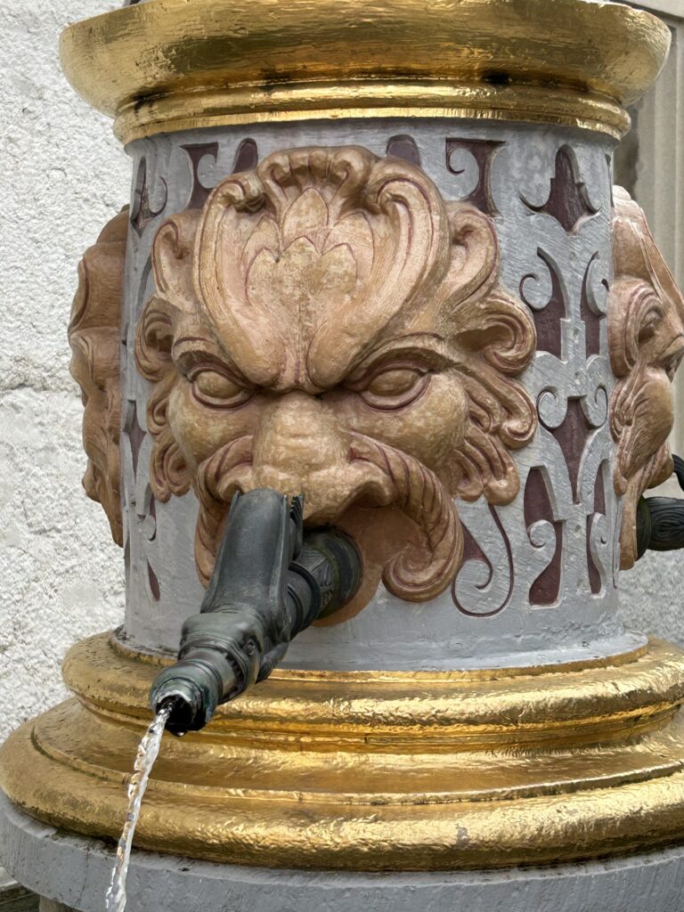 Löwenkopf am Brunnen