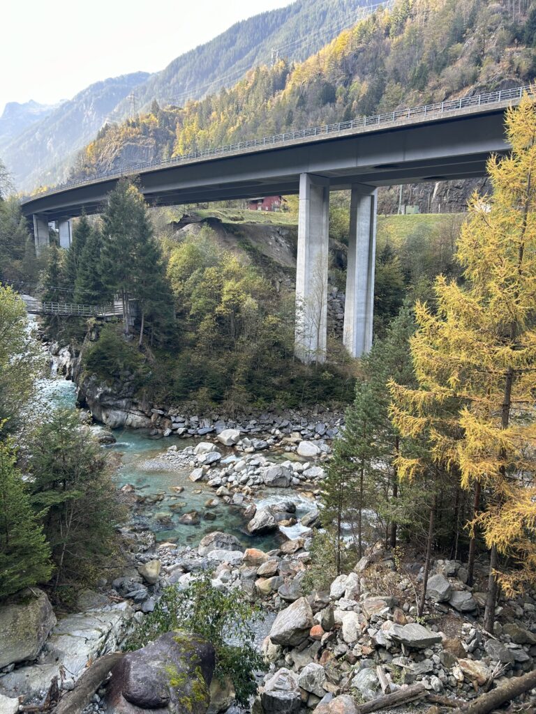 Wilde Reuss unter der Autobahn