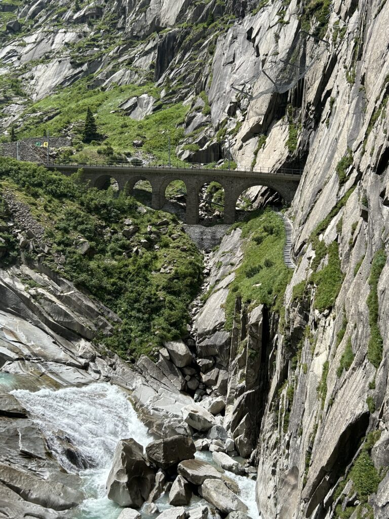Wilde Reuss in den Felsen